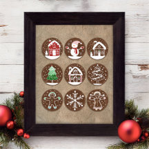 Whimsical Christmas Gingerbread Illustration