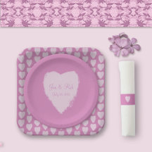 Pink Hearts Wedding Decorations & Favors