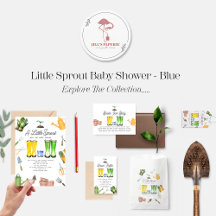 Little Sprout Spring Gardening Baby Shower - Blue