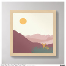 Pink Mountain Boho Scenery