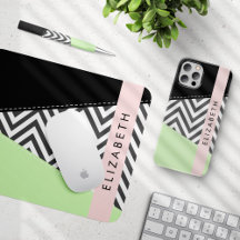 Gray Zigzag, Mint - Home Decor Collection