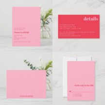 Modern Pink and Red Wedding Collection