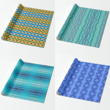 Wrapping Paper Rolls With Beach Themed Designs 