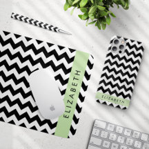 Black Zigzag, Green - Home Decor Collection