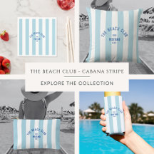 The Beach Club Blue Cabana Stripes