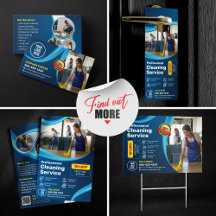 Blue House Cleaning Housekeeper Janitorial Maid