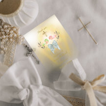 Elegant Cross baptism invitation 