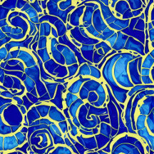 Abstract Bright Blue Mosiac Pattern