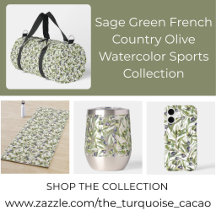 Sage Green French Country Olive Watercolor Sports