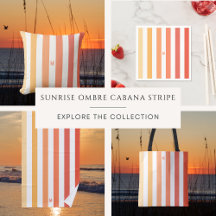 Summer Sunrise Ombre Cabana Stripe w Monogram