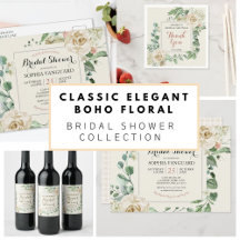 CLASSIC VINTAGE ELEGANT FLORAL BRIDAL SHOWER