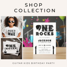 Rock N Roll Guitar Kids Birthday Party