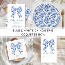 Blue & White Chinoiserie Coquette Bow