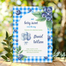 Berry Sweet Baby Shower – Blueberry&Gingham Theme