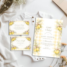 Italian Lemon Gingham Baby Shower