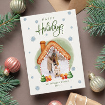Cozy Christmas Gingerbread House Photo Frame