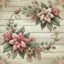 Shabby Chic Poinsettia Garland Personalized Gifts