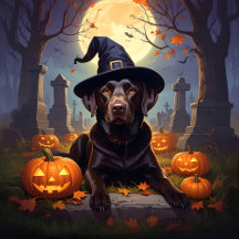 Chocolate Labrador Halloween