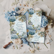 Winter Blue Floral Quinceañera