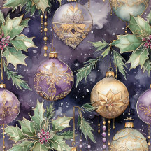 Luxury Radiance: Purple & Gold Christmas Splendor