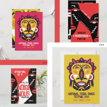 Tribal Day Theme Invitation Cards