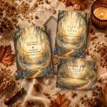 Elegant Blue Autumn Wedding 