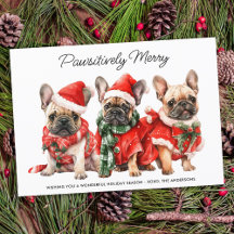 French Bulldog Santa Dog - Cute Puppy Christmas