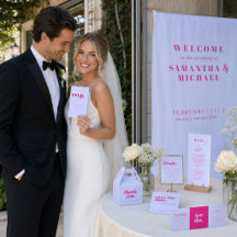 Bold Pink & Lilac Modern Wedding