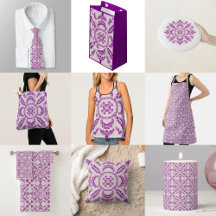 Abstract Purple Orchid Flower Design Pattern Art