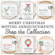 Merry Christmas Moving Announcement Collection