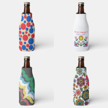 Bottle Cooler Sleeves In Retro Pop Art Designs 