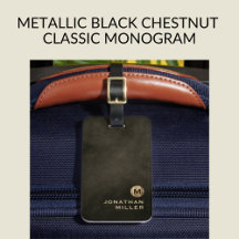 Metallic Black Chestnut Gold Classic Monogram