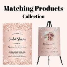 Bridal Shower - Rose gold with glitter