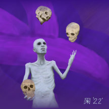 Juggler Juggling Skulls