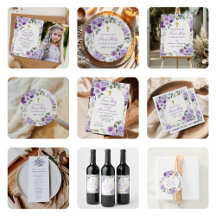 Purple Floral Girl First Holy Communion