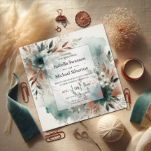 Teal Petals in Bronze Bloom Wedding Suite