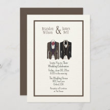 BUDGET GAY COUPLES WEDDING INVITATIONS