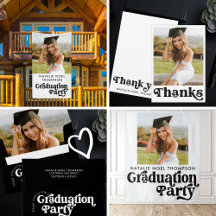 Modern Retro Photo Graduation Party Theme