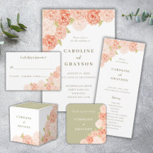 Watercolor flowers in soft colors