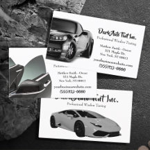Auto Window Film Tinting Business Cards 