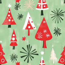 Retro Christmas Tree Patterns