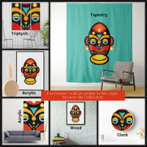Cultural Rasta Tribal Mask Wall Art