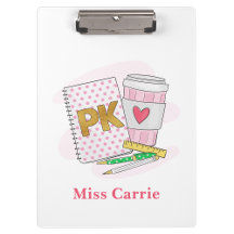 Pre K Pink Dot Notebook Coffee