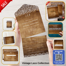 Rustic Wood Lace Wedding Collection