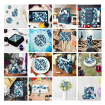Blue Minimal Semicircle Geometric Shape Party Supp