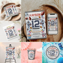 Boys Football Sports Birthday Party Collection