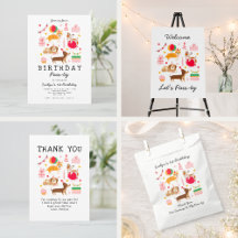 Girl's Let's Paw-ty 1st Birthday Party Collection