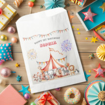 Cute Circus Birthday Invitations and Party Decor