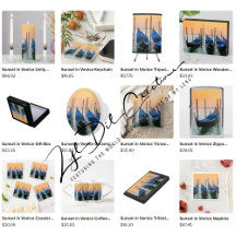 Gifts with sunset in Venice design