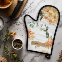 Personalized Modern Mitt Oven And Pot Holder